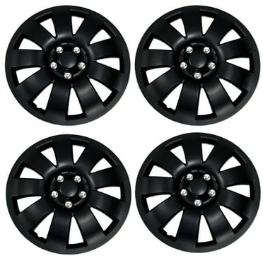 TuningPros WC-16-611-B 16-Inches Pop On Type Improved Hubcaps Wheel Skin Cover Matte Black Set of 4 TuningPros WC-16-611-B 16-Inches Pop On Type Improved Hubcaps Wheel Skin Cover Matte Black Set of 4
